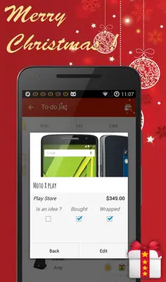 Christmas gift list android App screenshot 2